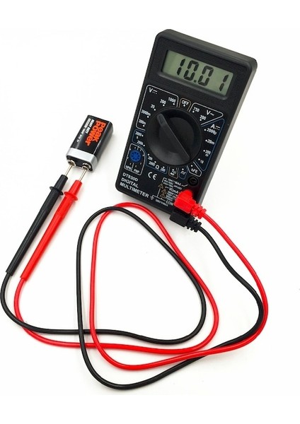 Whdz DT-830D Buzzer Ile Mini Dijital Multimetre Aşırı Yük Koruması Güvenlik Voltajı Amper Ohm Test Probu Dc Ac LCD Siyah (Yurt Dışından) modelleri