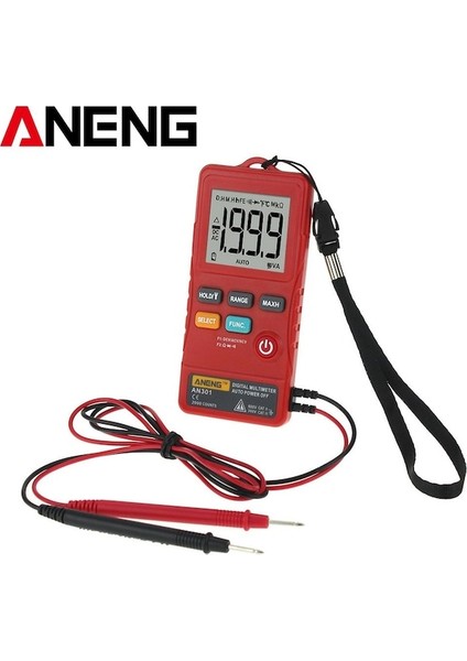 KIRMIZI-AN301 Mini Dijital Multimetre Profesyonel 1999 Sayım Ac/dc Voltmetre Direnç Ampermetre Metre Test Cihazı Ile LED Işık Multimetre (Yurt Dışından) fiyatları