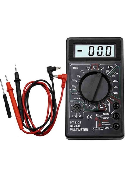 DT-830B-A830L LCD Dijital Multimetre Ac Dc Voltaj Diyot Frekansı Multitester Akım Test Cihazı Buzzer Fonksiyonlu Aydınlık Ekran (Yurt Dışından)