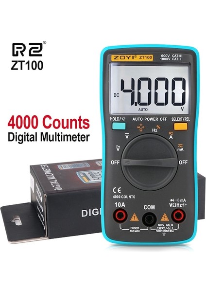 ZT100-ZOYI Testi Dijital Multimetre Otomatik 4000 6000 Ac/dc 2000 Voltaj Akım Evrensel Profesyonel Dijital Multimetre (Yurt Dışından)