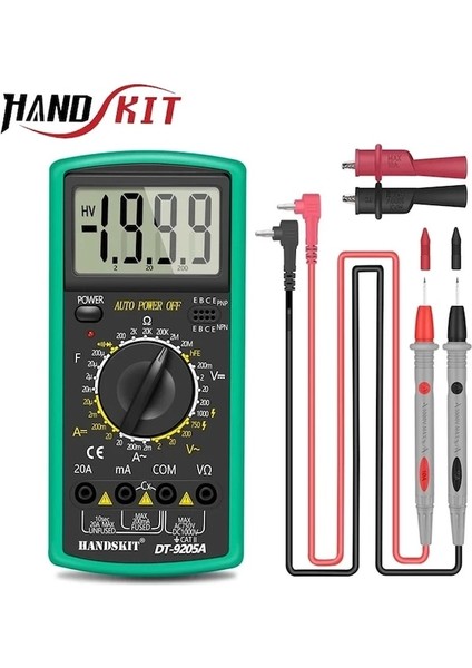 A-Dijital Multimetre Profesyonel Otomatik Test Cihazı Multimetre Hd Renkli Ekran Ultra Ince Akıllı Ohm Ncv Gerilim Ölçer (Yurt Dışından)