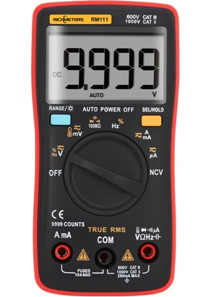 RM111-RM111 Dijital Multimetre Otomatik Aralık 9999 Sayım 100M Ohm Sıcaklık Ac/dc Voltaj Ampermetre Akım Ölçer Test Cihazı True Rms (Yurt Dışından) fiyatları
