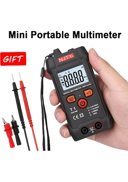 T1-A-Mini Dijital Akıllı Multimetre T1 Taşınabilir Elektrik Ölçer Otomotiv Profesyonel Test Cihazı True Rms Ncv 600 V Ac Dc Voltaj Test Cihazı (Yurt Dışından) fiyatları