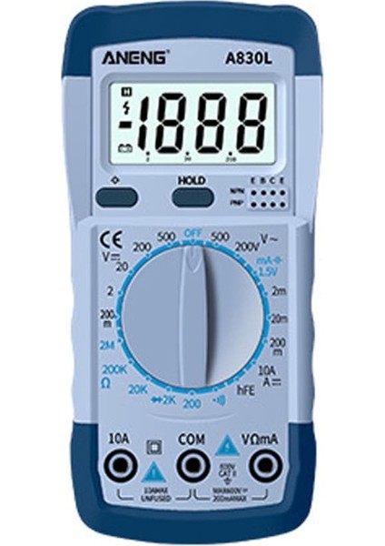 F-Akıllı A830L Dijital Multimetre Ac/dc Voltaj Diyot Frekans Multimetre Akım Test Cihazı Buzzer Fonksiyonlu LCD Ekran Ohmmetre (Yurt Dışından)
