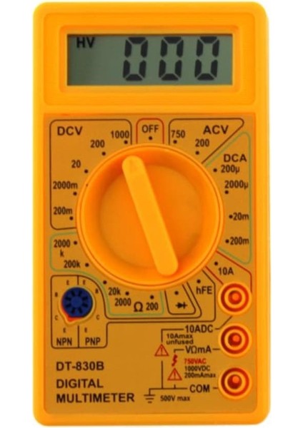 SARI-DT-830B 2 Renkli LCD Dijital Multimetre Ac/dc 750/1000 V Dijital Mini Multimetre Probu Voltmetre Ampermetre Ohm Tester Metre (Yurt Dışından)