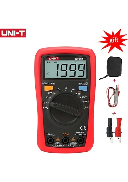 UT33C Pro-Unı-T UT33A+ UT33B+ UT33C+ UT33D+ Kapasitanslı Avuç Içi Dijital Multimetre/ncv/diyot Testi/süreklilik Buzzer (Yurt Dışından)