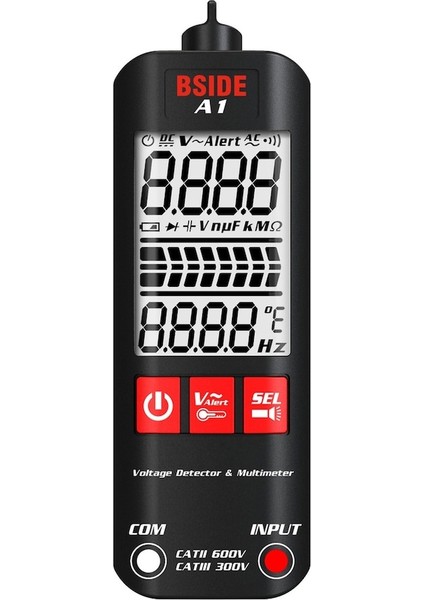 Bsıde A1 Mini Multimetre LCD Dijital Test Cihazı Gerilim Fermuarlı Kılıf (Yurt Dışından) modelleri