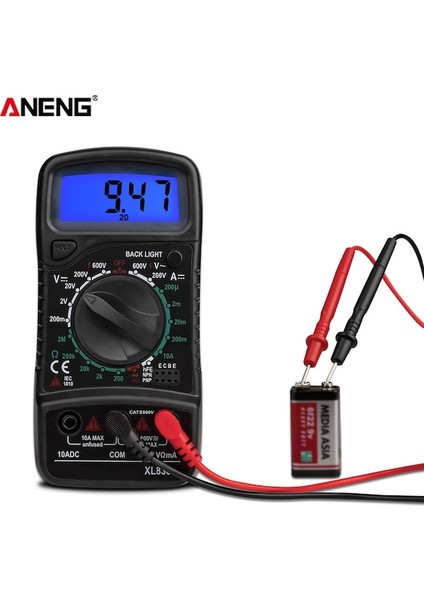 Siyah-Aneng XL830L Dijital Multimetre Esr Metre Test Cihazları Otomotiv Elektrik Dmm Transistör Tepe Test Cihazı Metre Kapasite Ölçer (Yurt Dışından) fiyatları