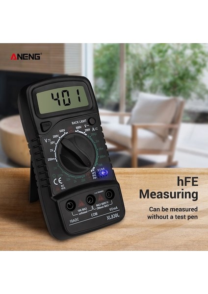 Siyah-Aneng XL830L Dijital Multimetre Esr Metre Test Cihazları Otomotiv Elektrik Dmm Transistör Tepe Test Cihazı Metre Kapasite Ölçer (Yurt Dışından) fırsatları