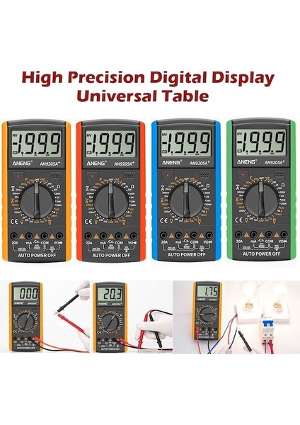 Turuncu-Profesyonel Multimetre Dijital Multimetre Test Cihazı Manuel Aralık Gerilim Ölçer True Rms Transistör Test Cihazı Elektrikçi Aracı (Yurt Dışından) fiyatları