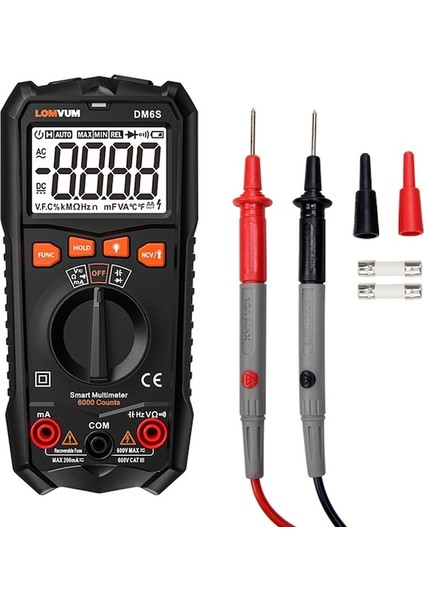 DM6S-NCV Dijital Multimetre 6000 Sayım Otomatik Değişen Ac/dc Gerilim Metre Test Cihazı (Yurt Dışından)