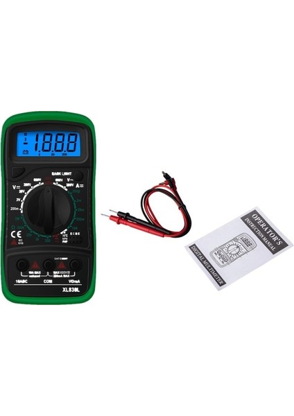 YEŞIL-XL830L El Dijital Multimetre LCD Arka Işık Taşınabilir Ac/dc Ampermetre Voltmetre Ohm Voltmetre Metre Multimetro (Yurt Dışından)