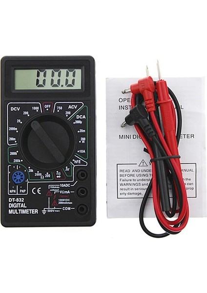 Sarı-Profesyonel DT832 Dijital Multimetre LCD Dc Ac Voltmetre Ampermetre Ohm Test Cihazı Ac/dc Gerilim Dijital Amper Güç Ölçer Testi (Yurt Dışından) fiyatları