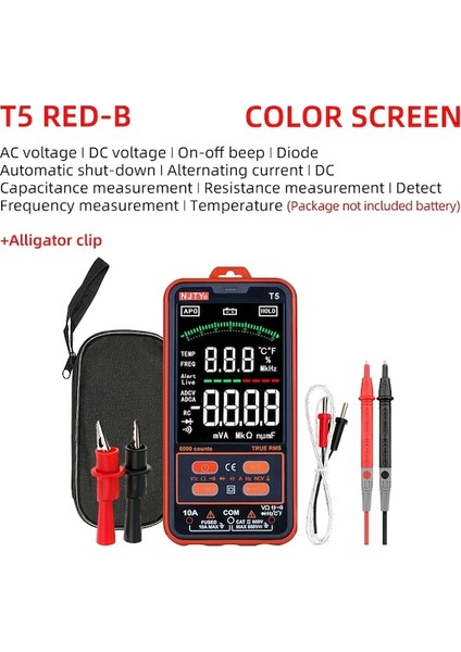 T1-B-Elektrikli Multimetre T1 Cep Akıllı Mini Multimetre Dijital Otomotiv Test Cihazı Truerms Ncv 600VAC Dc Voltaj Test Cihazı Taşınabilir (Yurt Dışından)