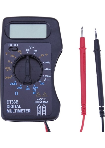 Multimetre DT83B-TAŞINABILIR DT83B Cep Dijital Multimetre Dc/ac Cep Ampermetre Voltmetre Direnç Ohm Metre El Çoklu Metre Test Cihazı (Yurt Dışından)