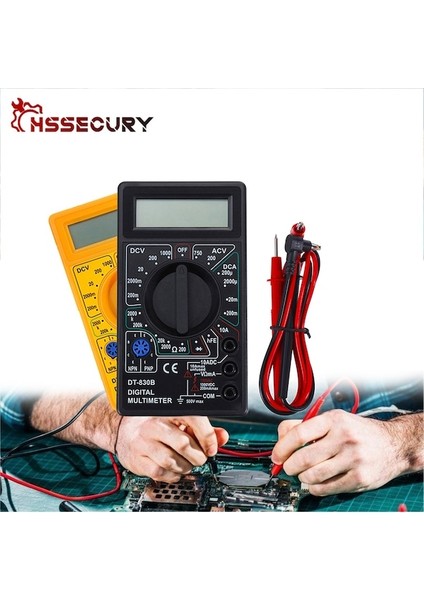 DT830B Siyah-Ac/dc Dijital Multimetre LCD 750/1000 V El Voltmetre Ampermetre Ohm Test Cihazı Prob ile Güvenlik Elektrinik Test Cihazı Araçları (Yurt Dışından) fiyatları