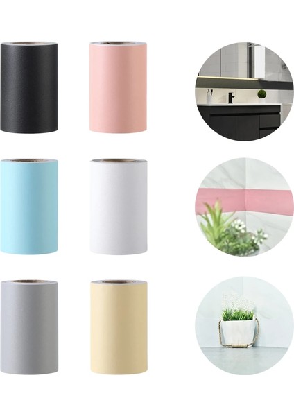 Pembe Tarzı 10CM 5 M Kendinden Yapışkanlı Süpürgelik Duvar Sınır Çıkartmaları Pvc Bel Hattı Duvar Kağıdı Su Geçirmez Süpürgelik Hattı Vinil Çıkartmaları Oturma Odası Dekor (Yurt Dışından)