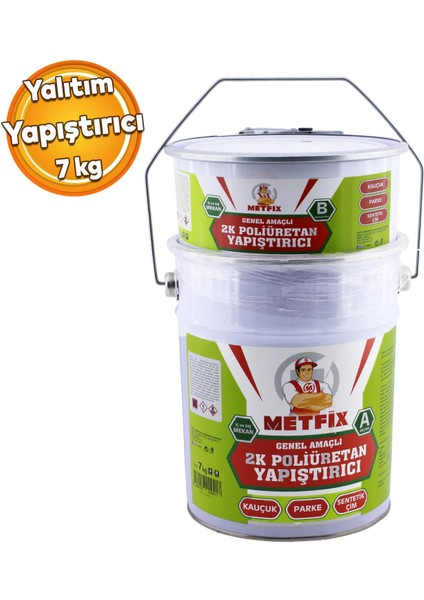 Metfix 2k Poliüretan Kompanent Mastik Genel Amaçlı Yapıştırıcı Yalıtım Iç Dış Mekan Uygulama 6+1 kg