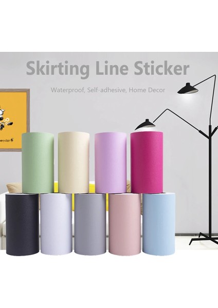 Bej Tarzı 12CM 5 M Kendinden Yapışkanlı Süpürgelik Duvar Sınır Çıkartmaları Pvc Bel Hattı Duvar Kağıdı Su Geçirmez Süpürgelik Hattı Vinil Çıkartmaları Oturma Odası Dekor (Yurt Dışından) fiyatları