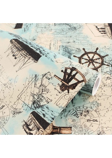 No.20 Tarzı 45CMX10M Karikatür Duvar Kağıdı Kendinden Yapışkanlı Su Geçirmez ve Nem Geçirmez Yatak Odası Çocuk Odası Dekoratif Dıy Duvar Çıkartmaları Çocuk Duvar Kağıdı (Yurt Dışından)