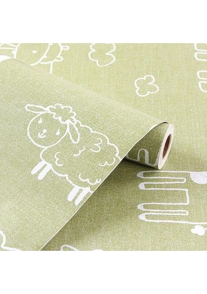 No.4 Stili 45CMX1M Karikatür Duvar Kağıdı Kendinden Yapışkanlı Su Geçirmez ve Nem Geçirmez Yatak Odası Çocuk Odası Dekoratif Dıy Duvar Çıkartmaları Çocuk Duvar Kağıdı (Yurt Dışından)