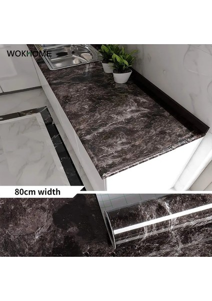 Jsmb Stili 2MX60CM cm Genişlik Mermer Duvar Kağıdı Kağıt Su Geçirmez Yağ Geçirmez Duvar Çıkartmaları Pvc Kendinden Yapışkanlı Mutfak Tezgahı Ev Tasarımı (Yurt Dışından) modelleri