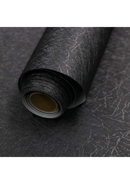 Siyah Stil 1MX45CM Beyaz Düz Renk Kendinden Yapışkanlı Duvar Kağıdı Kabartmalı Peel ve Çubuk Duvar Kağıdı Beyazsiyahpembemavigümüş Çıkarılabilir Vinil Film (Yurt Dışından)