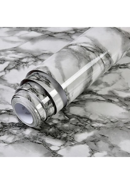 No.20 Tarzı 1MX60CM Vinil Mermer Kendinden Yapışkanlı Duvar Kağıdı Ruloları Banyo Mutfak Dolapları Masaüstü Duvar Çıkartmaları Su Geçirmez Mobilya Dekoratif Film (Yurt Dışından)
