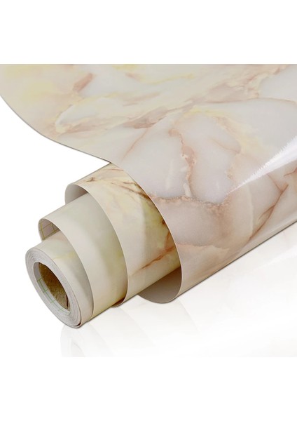 No.23 Stili 1MX40CM Vinil Mermer Kendinden Yapışkanlı Duvar Kağıdı Ruloları Banyo Mutfak Dolapları Masaüstü Duvar Çıkartmaları Su Geçirmez Mobilya Dekoratif Film (Yurt Dışından)