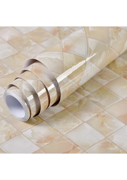 No.5 Tarzı 1MX40CM Vinil Mermer Kendinden Yapışkanlı Duvar Kağıdı Ruloları Banyo Mutfak Dolapları Masaüstü Duvar Çıkartmaları Su Geçirmez Mobilya Dekoratif Film (Yurt Dışından)