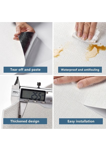 Gzn-Beyaz Tarzı 280CMX50CMX1 Adet 3D Kendinden Yapışkanlı Duvar Macunu Arka Plan Duvar Banyo Aksesuarları Su Geçirmez Çarpışma Önleyici Duvar Kağıdı Yatak Odası Tavan Çocuk (Yurt Dışından) fiyatları