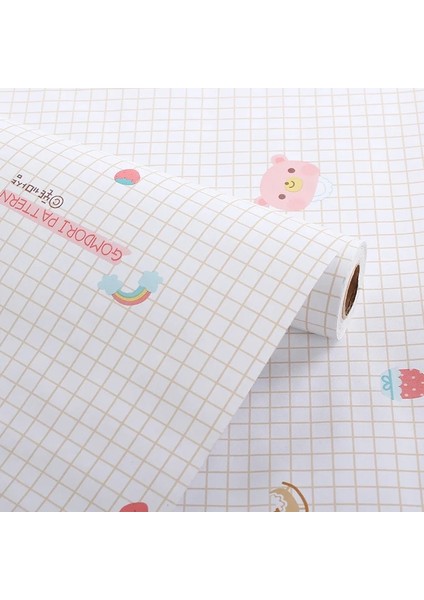 No.26 Tarzı 45CMX1M Karikatür Duvar Kağıdı Kendinden Yapışkanlı Su Geçirmez ve Nem Geçirmez Yatak Odası Çocuk Odası Dekoratif Dıy Duvar Çıkartmaları Çocuk Duvar Kağıdı (Yurt Dışından)