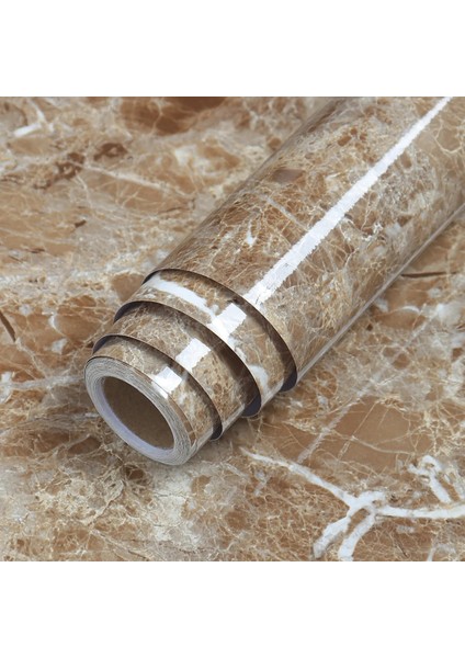 Fww Stili 5MX60CM 80 cm Su Geçirmez Folyo Mermer Desen Dekor Duvar Çıkartmaları Yenilemek Için Ev Dekor Pet Kendinden Yapışkanlı Yağ Geçirmez Çıkarılabilir Duvar Kağıdı (Yurt Dışından)