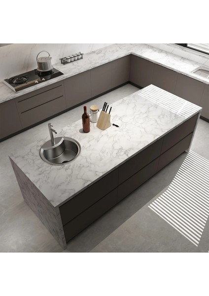 Fww Stili 5MX60CM 80 cm Su Geçirmez Folyo Mermer Desen Dekor Duvar Çıkartmaları Yenilemek Için Ev Dekor Pet Kendinden Yapışkanlı Yağ Geçirmez Çıkarılabilir Duvar Kağıdı (Yurt Dışından) modelleri