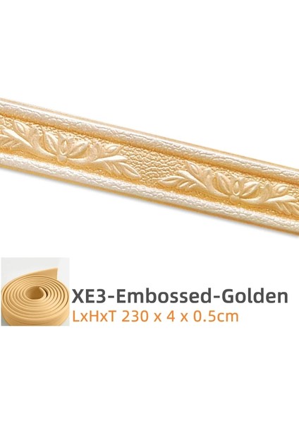 Xe3-Kabartmalı-Altın Tarzı Kaguyahime 3D Kendinden Yapışkanlı Köpük Duvar Sınır Duvar Bel Hattı Su Geçirmez Üst Köşe Hattı Dıy Duvar Kenar Şeridi Dekor Duvar Kağıdı (Yurt Dışından)