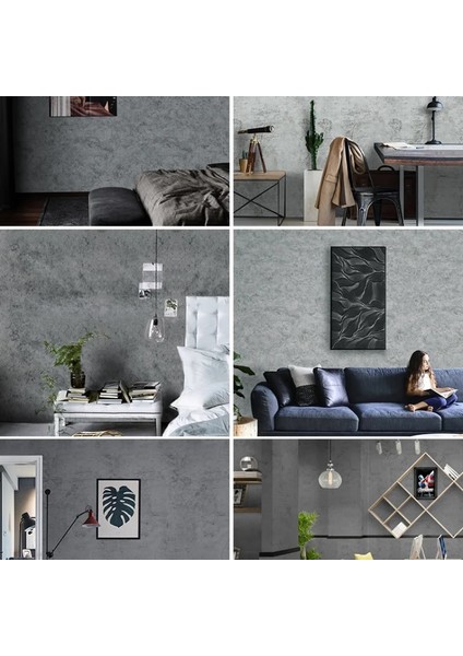 No.17 Tarzı 1MX60CM Çimento Yapışkanlı Etiket Mobilya Dekorasyonu Için Oturma Odası Duvar Kağıdı Yatak Odası Filmi Vinil Pvc Su Geçirmez Wallstickers Odası Dekor (Yurt Dışından) fırsatları