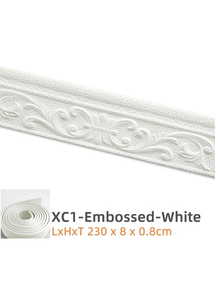 Xc1-Kabartmalı-Beyaz Stil Kaguyahime 3D Kendinden Yapışkanlı Köpük Duvar Sınır Duvar Bel Hattı Su Geçirmez Üst Köşe Hattı Dıy Duvar Kenar Şeridi Dekor Duvar Kağıdı (Yurt Dışından)