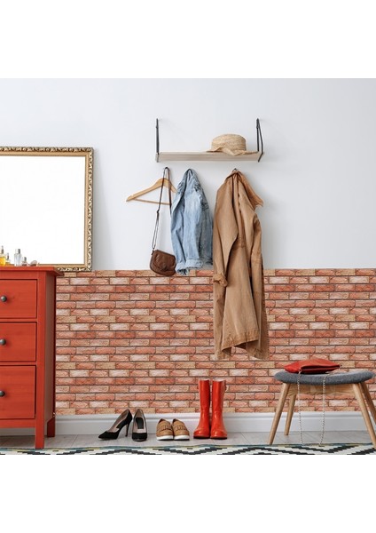 30X30CM Tarzı 1 Parça 3D Üç Boyutlu Duvar Çıkartmaları Duvar Etek Çıkartmaları Kendinden Yapışkanlı Tuğla Desen Çıkartmaları Duvar Kağıdı Dekorasyon Yenileme (Yurt Dışından)