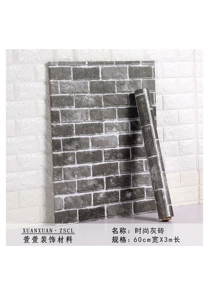 No.3 Tarzı 1MX60CM Çimento Yapışkanlı Etiket Mobilya Dekorasyonu Için Oturma Odası Duvar Kağıdı Yatak Odası Filmi Vinil Pvc Su Geçirmez Wallstickers Odası Dekor (Yurt Dışından)