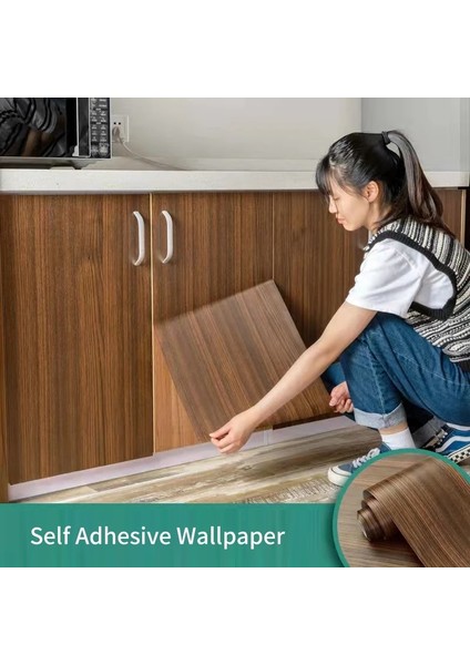 HT608 Tarzı 60CMX1M Pvc Su Geçirmez Ahşap Duvar Kağıdı Rulo Kendinden Yapışkanlı Dekor Kağıt Kapılar Mobilya Dekoratif Film Modern Mobilya Ev Dekor (Yurt Dışından) fırsatları