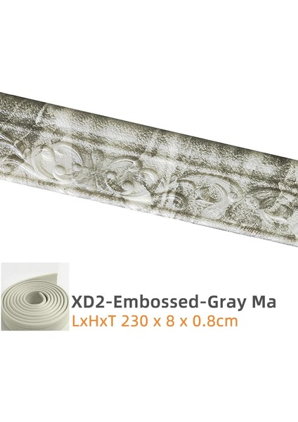 Xd2-Kabartmalı-Grayma Stili Kps Kendinden Yapışkanlı 3D Köpük Kabartmalı Köşe Hattı Duvar Bel Hattı Su Geçirmez Ev Dekorasyon Duvar Sticker Sınır Kenar Strm (Yurt Dışından)