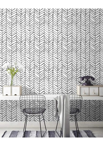 Beyaz Stil 1MX45CM Modern Siyah ve Beyaz Şerit Kabuğu ve Sopa Duvar Kağıdı Kendinden Yapışkanlı Çıkarılabilir Kağıt Vinil Duvar Kağıdı Ev Dekorasyon Için (Yurt Dışından) fırsatları