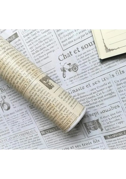 Sarı Stil 1MX45CM Haohome Beyaz Vintage Gazete Duvar Kağıdı Kendinden Yapışkanlı Kağıt Su Geçirmez Peel ve Sopa Duvar Kağıdı Yurt Dekor Için (Yurt Dışından)