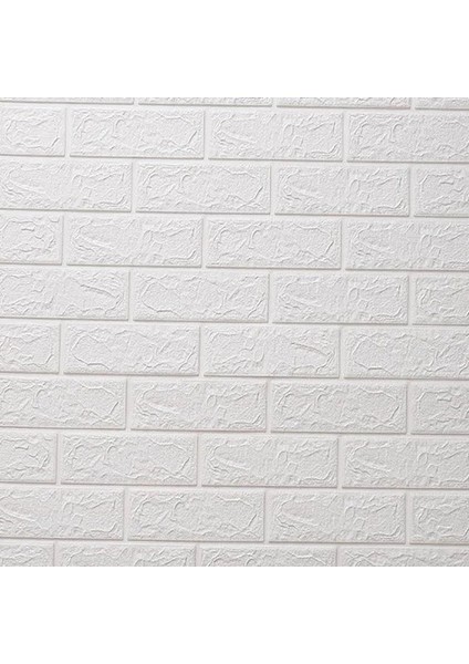 Beyaz Stil 70CMX2M 70 cm * 2 M Duvar Kağıdı Kendinden Yapışkanlı 3D Üç Boyutlu Su Geçirmez Nem Geçirmez Duvar Kağıdı Yatak Odası Arka Plan Duvar Dekorasyonu (Yurt Dışından)