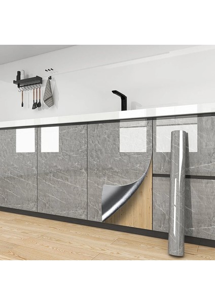 Bk-Zgh Tarzı 5MX60CM 80 cm Genişlik Mermer Pvc Kendinden Yapışkanlı Duvar Kağıdı Kağıt Su Geçirmez Yağ Geçirmez Duvar Çıkartmaları Mutfak Tezgahı Ev Dekor (Yurt Dışından) fırsatları