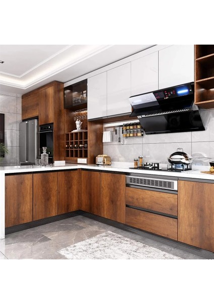 Siyah Stil 20CMX100CM Vinil Ahşap Mobilya Etiketi Duvar Kağıdı Etiket Su Geçirmez Duvar Kağıtları Kendinden Yapışkanlı Duvar Kağıtları Oturma Odası Yatak Odası Mobilyası Için (Yurt Dışından) fiyatları