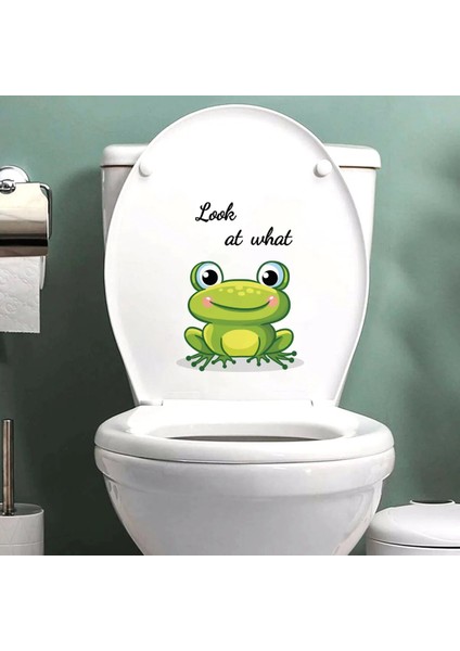 MS211-YW Stili 20*20CM Bakın Ne Küçük Kurbağa Karikatür Hayvan Duvar Sticker Tuvalet Dekoratif Oturma Odası Yatak Odası Restoran Duvar Sticker (Yurt Dışından) modelleri