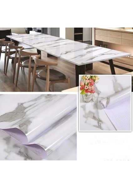 No.22 Tarzı 60CMX1M 3D Mermer Vinil Su Geçirmez Duvar Kağıdı Banyo Masası Mutfak Ambry Tezgah Kendinden Yapışkanlı Etiket Mobilya Ev Dekor Için (Yurt Dışından)