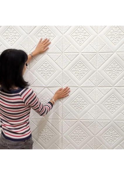 Altın Tarzı * 70 cm Tavan Duvar Kağıdı 3D Tuğla Su Geçirmez Duvar Çıkartmaları Köpük Duvar Kağıdı Kendinden Yapışkanlı Ev Dekor (Yurt Dışından) fiyatları
