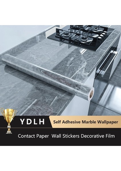 Bk-Ydlh Tarzı 1MX40CM 80 cm Genişlik Mermer Pvc Kendinden Yapışkanlı Duvar Kağıdı Kağıt Su Geçirmez Yağ Geçirmez Duvar Çıkartmaları Mutfak Tezgahı Ev Dekor (Yurt Dışından)
